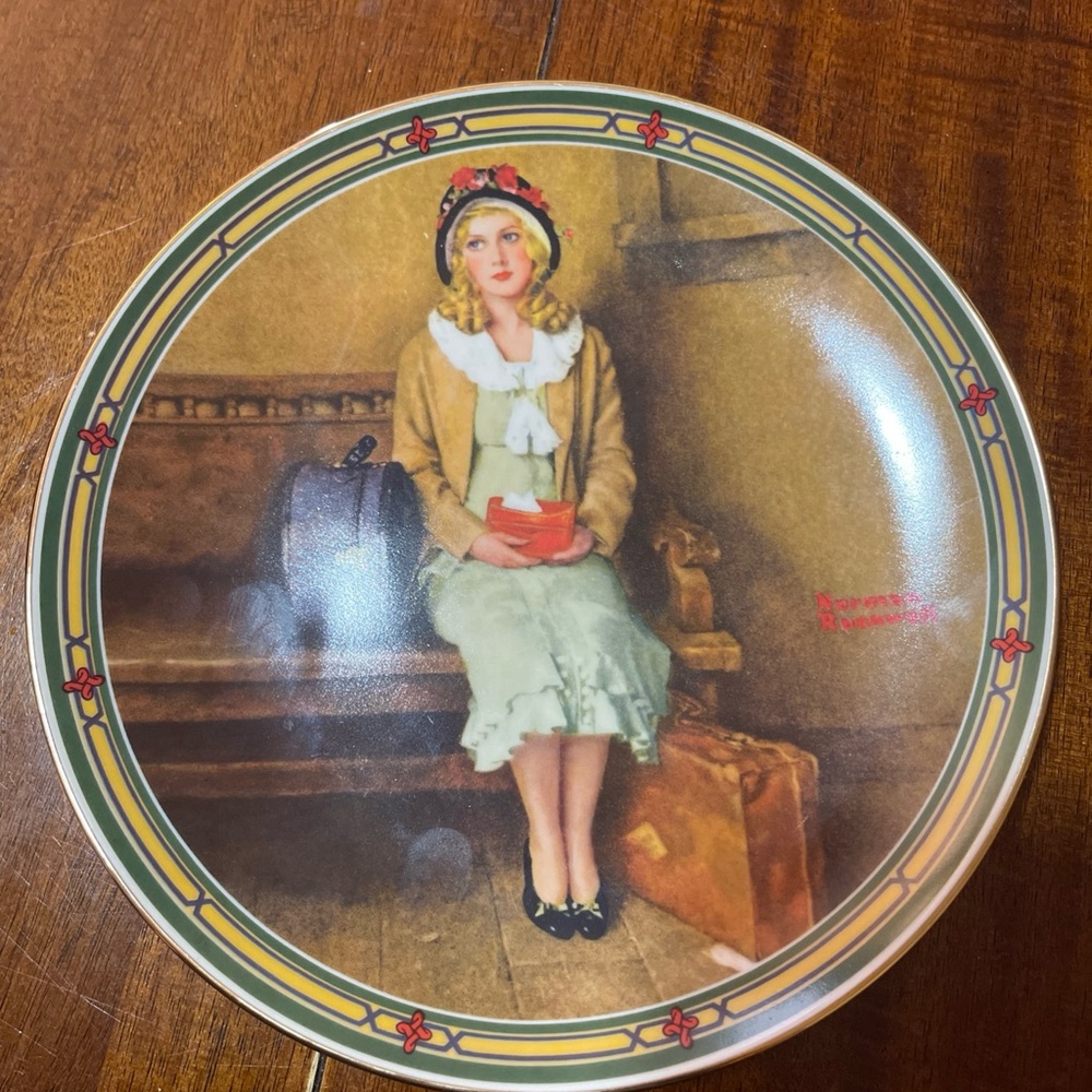 Normal Rockwell “ A Young Girls Dream” collectors plate. Brand new.